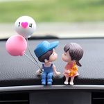 Cute Couple Car Decorations Interior, Lovely Couple Kiss Car Ornament, Resin Material Cartoon Car Dashboard Decorations (Couples)