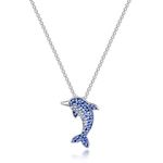 Philip Jones Dolphin Necklace with Zircondia® Crystals