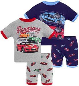 DAUGHTER QUEEN Boys Pajamas 18-24 Months Summer PJs Cars Pj Sets Baby Toddler Cotton Short Sleeve Sleepwear Jammies Race Cars Clothes Outfits 18m/Mo, 24m/Mth