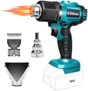 Edtran Cordless Heat Gun, Hot Air Gun Compatible for Makita 18V Volt LXT Battery, 3 Nozzle, 2-Temp Setting Max 932°F(500°C) Crafts, Shrink Tubing, Resin & Decorating(Battey not Include) (MT18VHG)