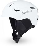 JetBlaze Ski Helmet Mens Women Universal Ski Helmet Snow Sports Helmet with Vents PC Shell EPS Core for Skiing Snowboard Snow Helmet for Adults White Size M