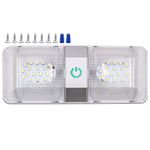 NUZAMAS 12V 6000-6500K 48LED RV LED Awning Porch Reading LED Light Panel Waterproof Motorhome Caravan Interior Wall Lamps Light Bar RV Van Camper