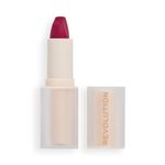 Makeup Revolution Lip Allure Soft Satin Lipstick, Satin-luxe Finish, All-Day Wear, Material Girl Wine