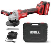 iBell BA20-25 4.0Ah (BMC) Cordless Angle Grinder Brushless|20V Max|100mm/4inch Disc|3-Speed (5000/6500/8500 RPM)|Lightweight– Ideal for Cutting, Grinding, and Polishing