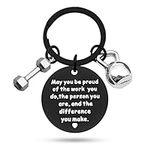 Fitness Trainer Gifts Fitness Keychain Personal Trainer Thank You Gift Bodybuilding Appreciation Gift Gym Workout Jewelry Gift Fitness Instructor Retirement Christmas Birthday Present Dumbbell Keyring