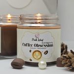 Pink Lotus Coffee Obsession Scented Candle | Hand-Poured Soy Wax | Long-Lasting & Highly Fragrant | Coffee Lover’s Delight | Luxury Home Fragrance