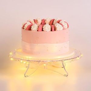 NWK 12inch Clear Cake Stand Plate Holder Fit for 6inch, 8 inch, 10 inch, 12 inch Cakes for Wedding Birthday Cake Decorations