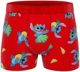 CRAZYBOXER Men's Underwear Disney Tropical Stitch Non-slip waistband Soft Boxer Brief Distortion-free, Hawaiianpizza, X-Large