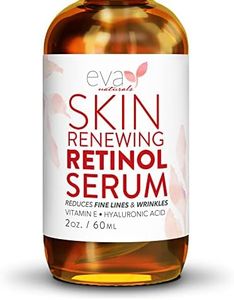 Retinol Serum for Face with Hyaluronic Acid & Vitamin E - For Anti-Aging, Fine Lines, Wrinkles, Resurfacing, Acne Marks and Scars, Skin Brightening, Dark Spot Correction Night Serum - 2oz