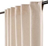 Bedding Craft,Linen Curtain,Natural Curtains,Flax Linen Curtains,Tab Top Curtains,Curtains,Farmhouse Curtain, Linen Drapes,63" Long Curtains,Window Curtains 50x63 Set of 2 Natural