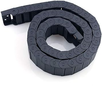 URBEST 15mm x 40mm Black Plastic Flexible Nested Semi Closed Drag Chain Cable Wire Carrier 1M for Electrical Machines