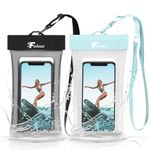 Floating Waterproof Phone Pouch, Underwater IPX8 Waterproof Phone Case Dry Bag Cell Phone Pouch for iPhone 15 14 13 Pro Max, Galaxy S24 S23 Ultra, Water Park Beach Essential Up to 7.0" - 2 Pack