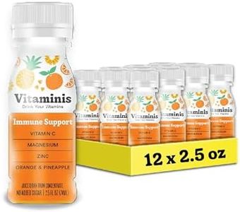Vitaminis - Immunity Shots - Our Vitamin-Rich Orange Pineapple Juice with Vitamin C, Zinc and Magnesium, No Added Sugar & Shelf Stable for Kids, Women, & Men (2.5 Fl. Oz, Pack of 12)