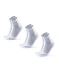 DANISH ENDURANCE Cushioned Running Socks for Long Distances, Anti-Blister, for Men & Women, Unisex, 3 or 5 Pack, White, 6-8