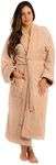 Trends Alley Jacquard Velour Terry Bathrobe & Dressing Gown | Luxurious Terry Cloth Robe | Soft, Warm and Lightweight Towelling Robe For Women & Men | 100% Combed Cotton