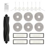 19 Pcs Accessories Kit fit for Dreametech L10s Ultra / L10 Ultra Robot Vacuum Replacement Parts Including 1 Main Brush 4 HEPA Filters 6 Sidebrushes 6 Mop Pads 1 Cleaning Brush