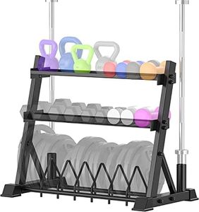 ULTRA FUEGO Dumbbell Rack 3-Tier Weight Rack Storage Stand for Dumbbell/Kettlebell/Weight Plate and Curl Bar