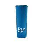 The LoudCup 20 oz Tumbler + Integrated Stadium Horn (Heron Navy) - Reusable Water Bottle for Sports Fans - Worlds Loudest Cup for Noisy Fans on Game Day & Tailgating