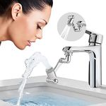 HUBBER 1080 Degree Rotate Faucet | Faucet Extender | 1080 Large Angle Rotating Faucet Extender Aerator | Universal Splash Filter for Bathroom & Kitchen Sink (Pack of 1,Multicolor)