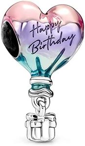 LaMenars Ciondolo Palloncino Buon Compleanno per Braccialetti Ciondoli con Perline in Argento Sterling 925 con Cubico Buon Compleanno Anniversario Gioielli Regali per Donne Ragazze Moglie