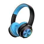 PowerLocus PLED Kids Headphones, Bluetooth Headphones Over Ear for Kids with LED Lights, 74/85/94dB Volume Limited, Micro SD/TF, Foldable with Hi-Fi Stereo, Built-in Mic for School/Tablet/Travel