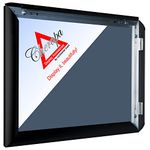 CHERAPA Front Loading Snap Open Poster Frames with Protective Overlay and Wall Plugs & Screws (8.5" X 11", BLACK)