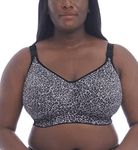 Goddess Women's Plus Size Celeste Wireless Soft Cup Comfort Bra, Gray Leopard, 48I