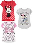 Minnie Mouse Tshirt (3-Shirts Pack) Kids & Toddler Girls Clothes 3T Rd/Gy/W SS