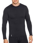 Duofold Men's Flex Weight Thermal Shirt Base Layer Top, Black, XL