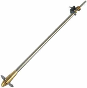 MechPuConToy Three-Blade Propeller with Rudder and Dual Bearings for DIY Steam Engine Boat Models, Adjustable Pitch (Model P3)