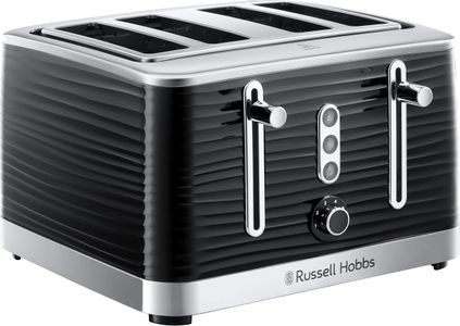 Russell Hobbs Inspire 4-Slice Toaster – White, Wide Slots