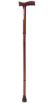 Smart Care® Folding Cane - Foldable Walking Cane for Men, Women - Fold-up, Collapsible, Lightweight, Adjustable, Portable Hand Walking Stick - Balancing Mobility Aid - Sleek, Comfortable T Handle (Chocolate) (SC927L)