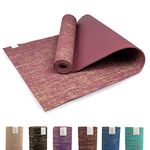 Myga Jute Yoga Mat - Non Slip Exercise Mat for Yoga, Pilates, Meditation and Fitness - Eco Friendly Yoga Mat for Men and Women - Ideal for Home, Gym & Travel - Plum