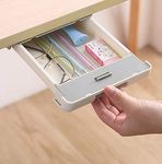 oddpod Under The Table Hidden Drawer/Plastic Desk Organiser For Home & Office - Grey, Stationary