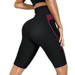 Women High Waist Sauna Leggings Sweat Shorts Weight Loss Workout Pants Slim Compression Leggings Tummy Control Thigh Slimmer