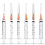 3ml Luer Lock Syringes with 25 Gauge 1 Inch Needles, Luer Lock Disposable Accessories for Lab, Pack of 25