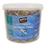 Extra Select Natural Dog Treat Premium Whitefish Cubes Bucket 1.1 kg