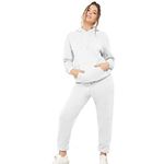 NOTWILD Women's Tracksuit Matching Color co-Ord Set Hoodie Sweatshirt Sweatpants Jogger Set Women's Casual Hoodies with Track Pant Set