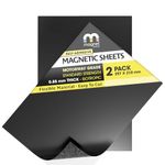 TMS Self-Adhesive Magnetic Sheets (0.85mm thick) - Extra Sticky, Strong Flexible Vehicle Grade Magnet - A4 Size (30 x 21 cm) Pack of 2