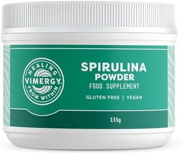 Vimergy Spirulina Powder, 45 Servings – Easy to Digest – Fast Absorbing Powder – Vegan Supplement – Formulated Without Anti-Caking Agents, fillers, Flavors, or Sugar– Non-GMO & Gluten-Free (135g)