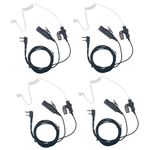 Maximal Power RHF ICOM 2pin 2 Way Radio Surveillance Earpieces (4 Pack) for ICOM F3G, F4G, F11, F11S, F14, F14S, F21, F21S, F24, F24S