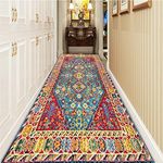 Vintage Hallway Runner Rug 100cm 1.5m 2m 250cm 300cm 4m 5m 6m Carpet Runner Rugs for Hall Kitchen Indoor Balcony or Stairs, Washable Non - Slip Floor Area Rugs (Size : 2.3ft×9.8ft/70×300cm)