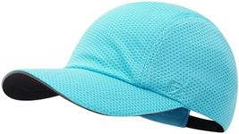 GADIEMKENSD Women's Lightweight Running Hat Breathable Summer Cap Womens Quick Dry Sports Hat with Reflective Brim Ponytail Hats for Golf Hiking Tennis Workout Gym Sky Blue