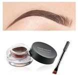 Eyebrow Cream, Waterproof Eyebrow Gel Long Lasting Brow Pomade with Brush, Natural Versatile Tinted Brow Gel Creates Natural Looking Brows for Holiday Parties Makeup (2#Dark brown)