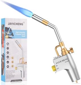 Propane Torch Head,Trigger Start Mapp Gas Torch Head, JS12000 High Intensity Flame Welding Torch Head with Self Ignition and Flame Lock for Light Welding,Soldering,Brazing,Heating,Thawing and Cooking