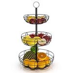 Mutool Fruit Basket Fruit Bowl 3 Tier Detachable Wired Fruit Racks -Bronze (3 Tier Fruit Rack Bronze )