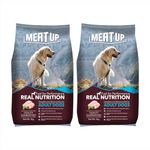 Meat Up Adult Dry Dog Food 6kg (3kg + 3kg) | Chicken Flavour | Glucosamine for Healthy Joints & Bones | Enriched with Vitamins & Minerals | Supports Digestive Health