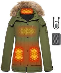 Genovega Women Long Puffer Graphene Heated Jacket Ladies Electric Warming Coat Winter Heating Apparel 2025 Christmas Birthday Idea Gifts Mom Grandma