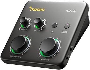 MAONO P1 Hybrid USB Audio Interface 70dB Gain for PC Phone iPad Guitar