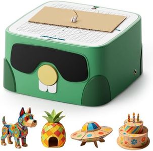 BEAVERBOT Cardboard Cutter for Kids, Safe DIY Cardboard Construction Tool Kit, Educational Craft Toy for 3+ Boys and Girls, Perfect for Creativity Projects 3D Models, Green
